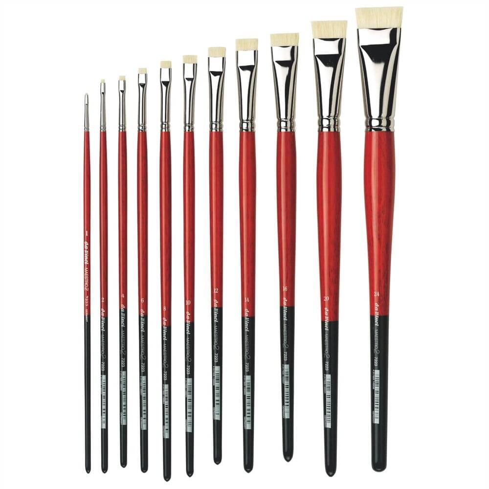 Da Vinci Maestro 2 Domuz Kılı Ekstra Kısa Akrilik Boya Ve Yağlı Boya Fırçası Seri 7223 No:14