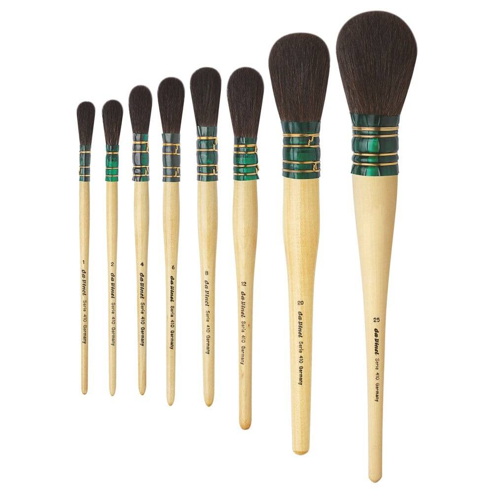 Da Vinci Mavi Sincap Kılı Oval Altın Varak Fırçası Seri 410 No:6