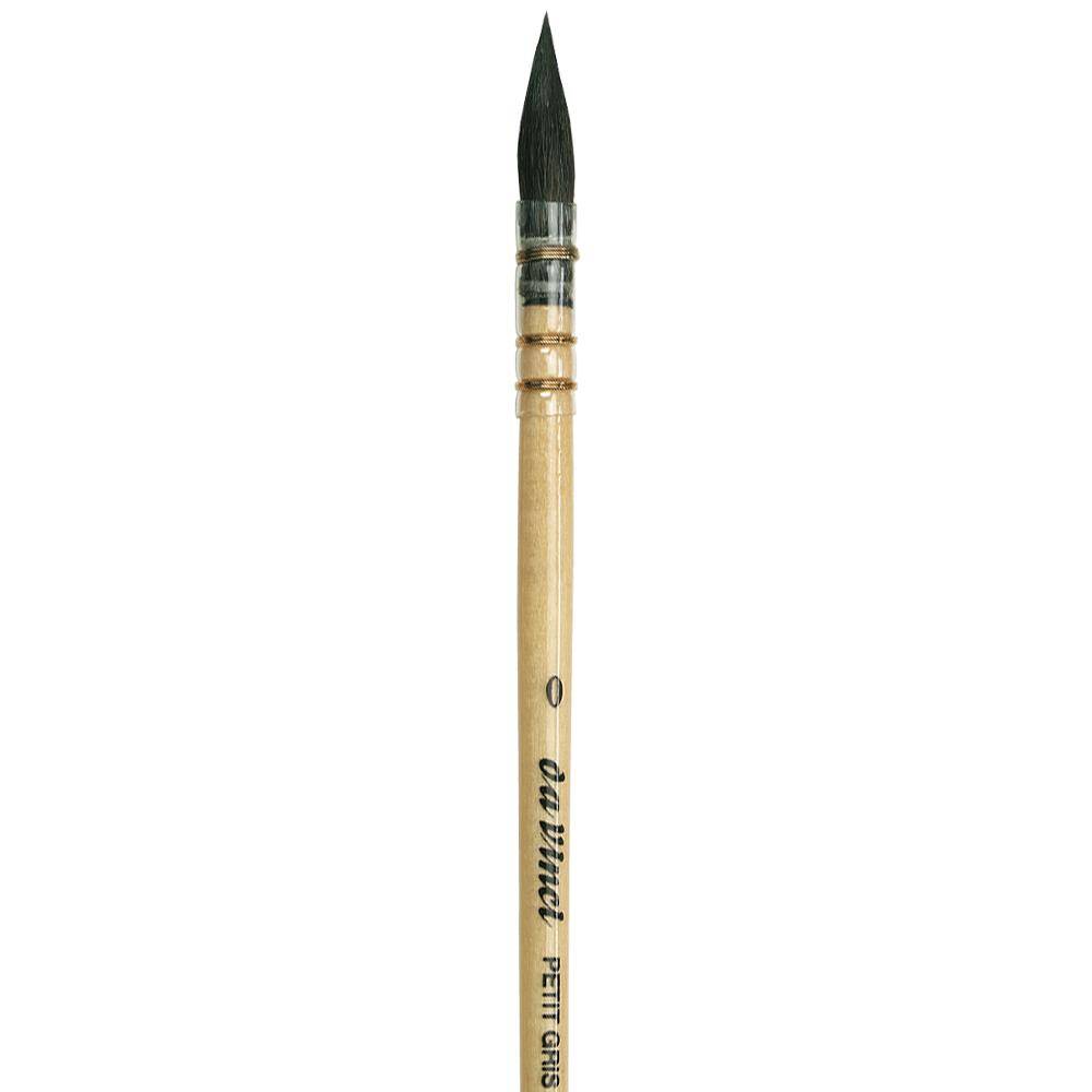 Da Vinci Petit Gris Pur Mavi Rus Sincap Kılı Yuvarlak Fransız Sulu Boya Fırçası Seri 418 No:0