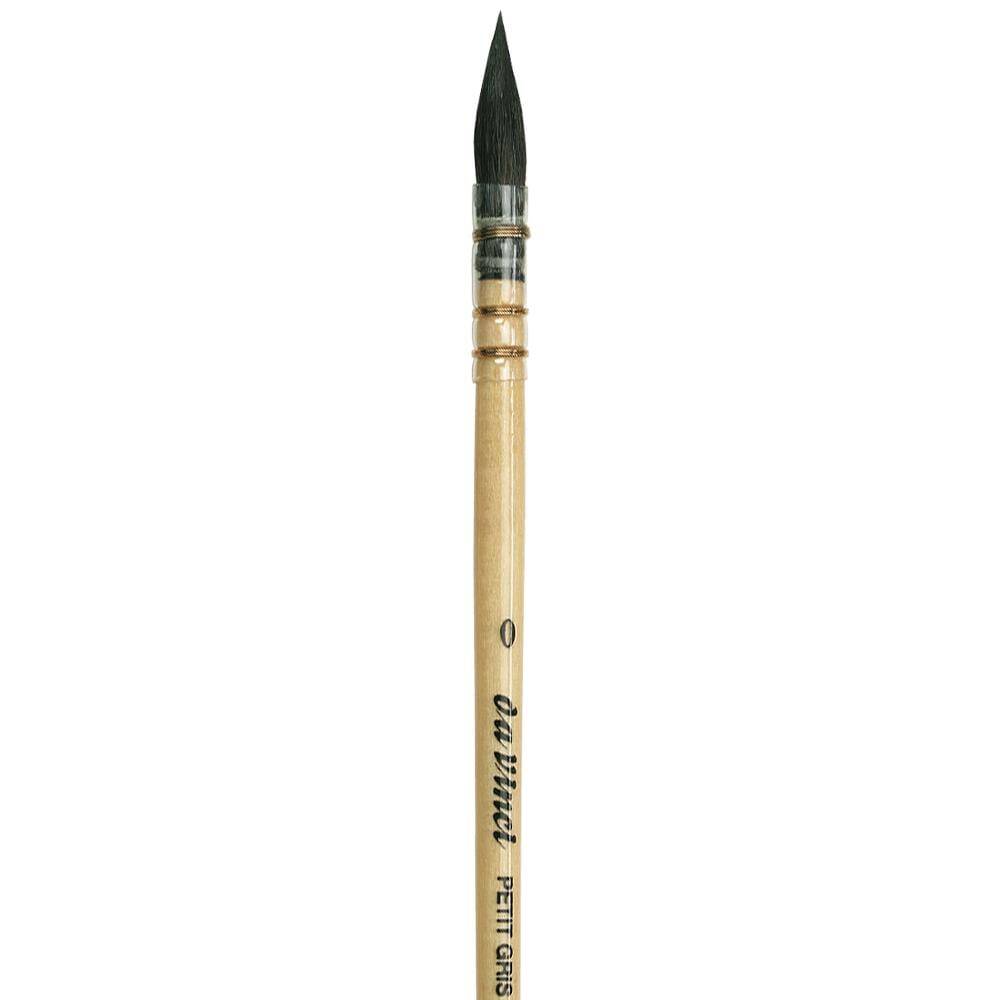 Da Vinci Petit Gris Pur Mavi Rus Sincap Kılı Yuvarlak Fransız Sulu Boya Fırçası Seri 418 No:0