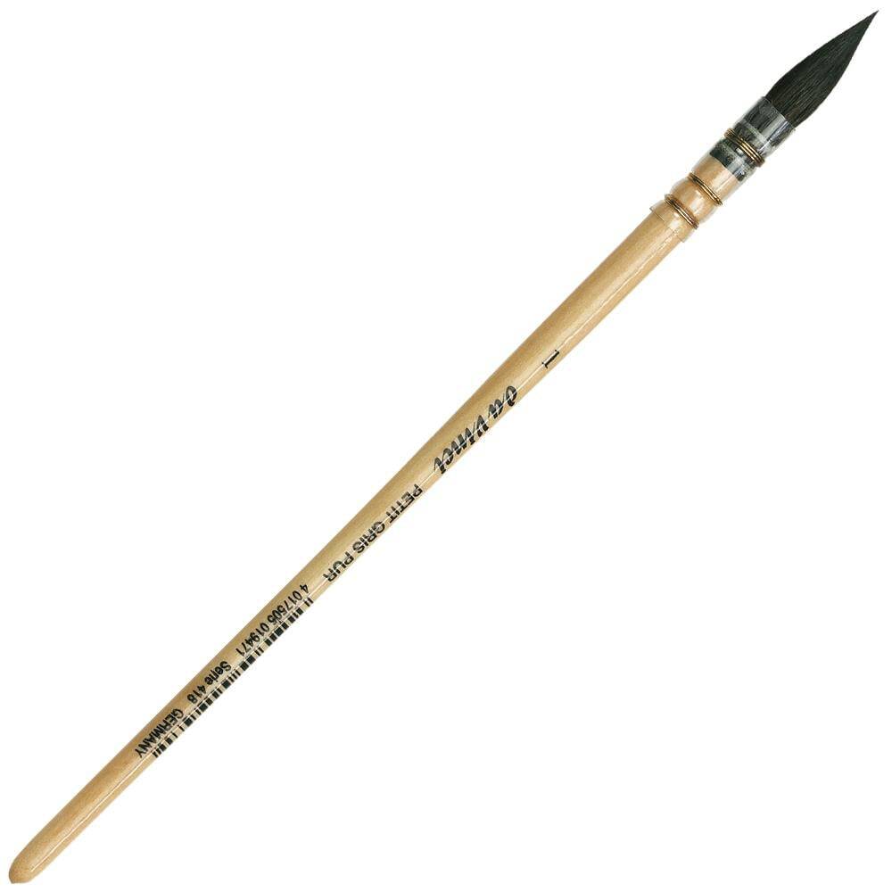 Da Vinci Petit Gris Pur Mavi Rus Sincap Kılı Yuvarlak Fransız Sulu Boya Fırçası Seri 418 No:1