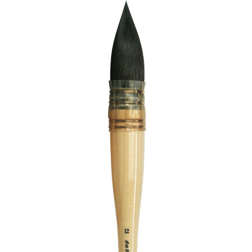 Da Vinci Petit Gris Pur Mavi Rus Sincap Kılı Yuvarlak Fransız Sulu Boya Fırçası Seri 418 No:12