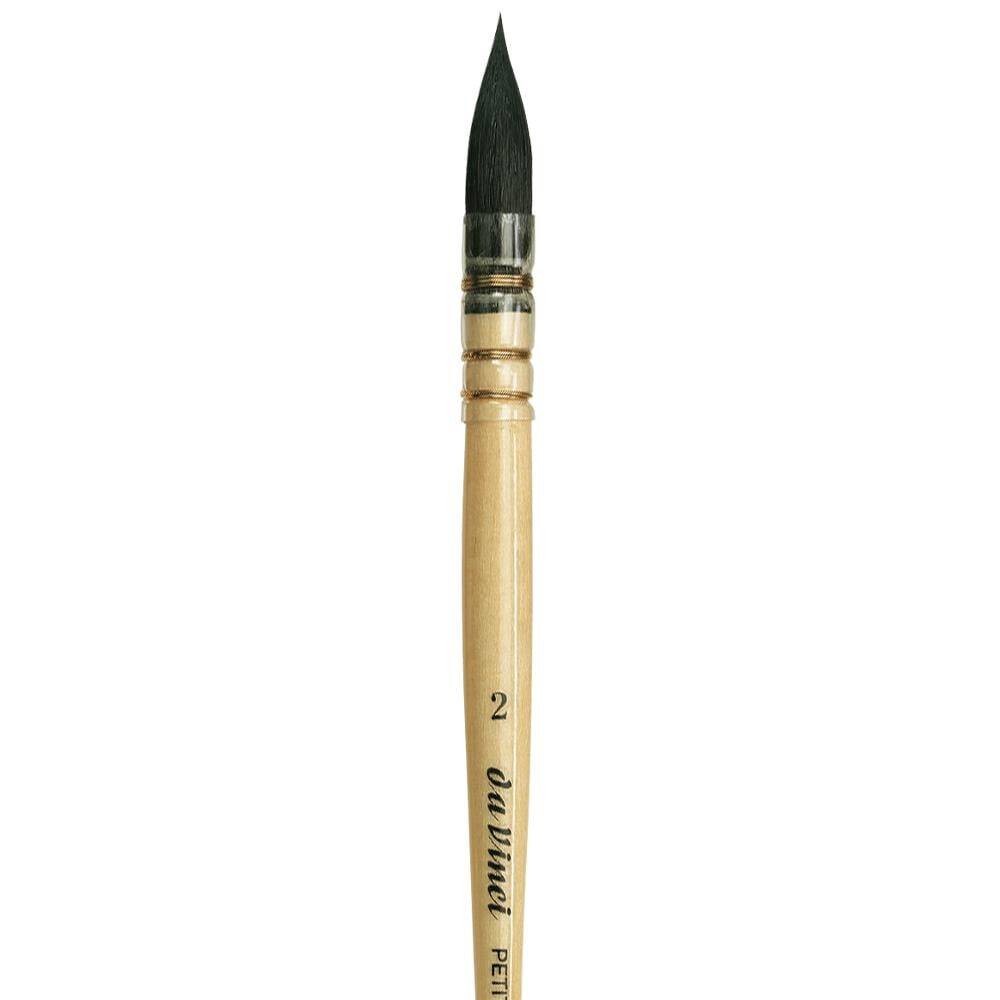Da Vinci Petit Gris Pur Mavi Rus Sincap Kılı Yuvarlak Fransız Sulu Boya Fırçası Seri 418 No:2