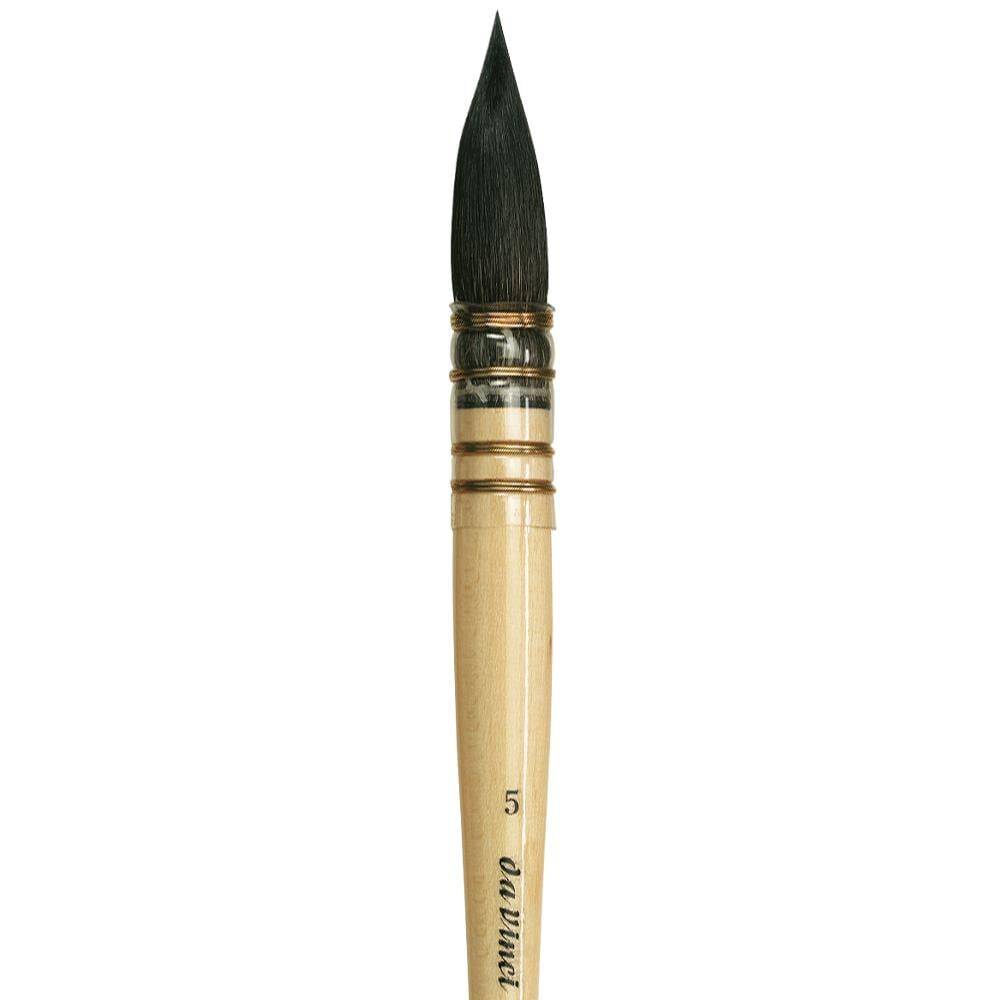 Da Vinci Petit Gris Pur Mavi Rus Sincap Kılı Yuvarlak Fransız Sulu Boya Fırçası Seri 418 No:5