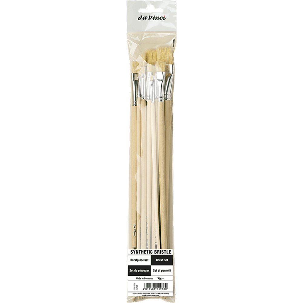 Da Vinci Synthetic Bristle Brush Set Long Handle 5291