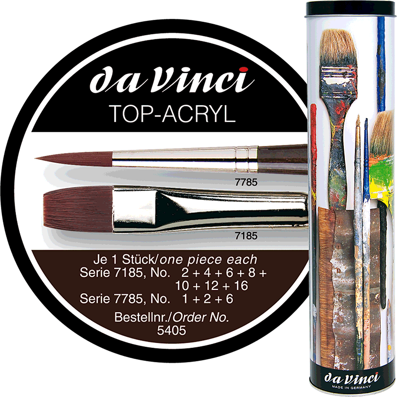 Da Vinci Top-Acryl Akrilik ve Yağlı Boya Hediyelik Fırça Seti Seri 5405