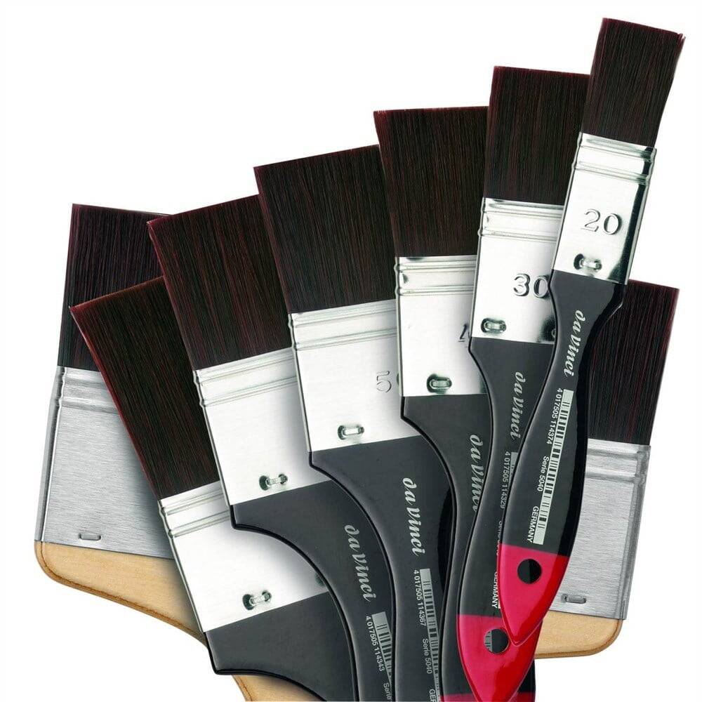Da Vinci Top Acryl Sentetik Düz Uçlu Geniş Yüzey Fırçası Seri 5040 No:20