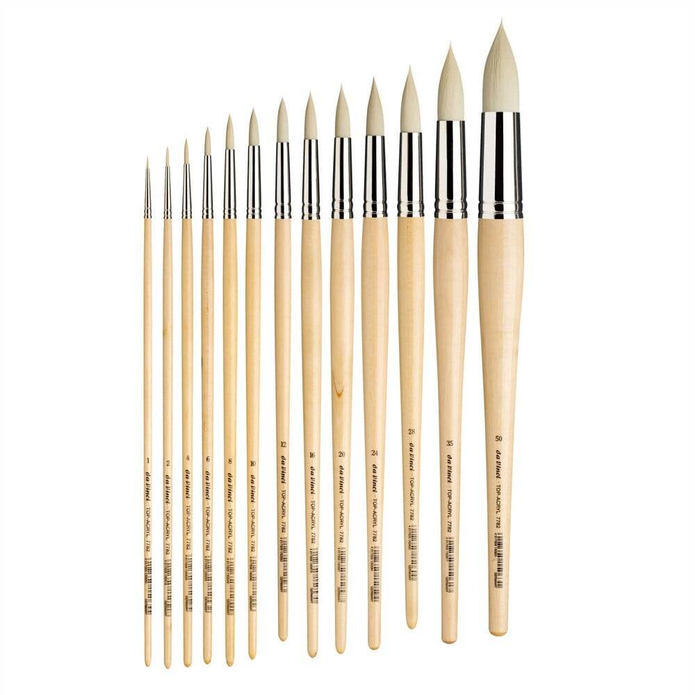 Da Vinci Top Acryl Sentetik Yuvarlak Akrilik Boya Ve Yağlı Boya Fırçası Seri 7782 No:6