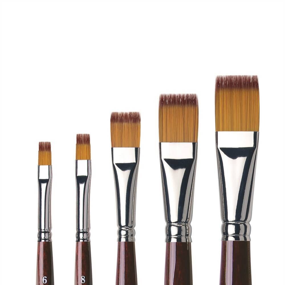 Da Vinci Vario Tip Sentetik Düz Uçlu Sulu Boya Ve Hobi Craft Fırçası Seri 1381 No:16