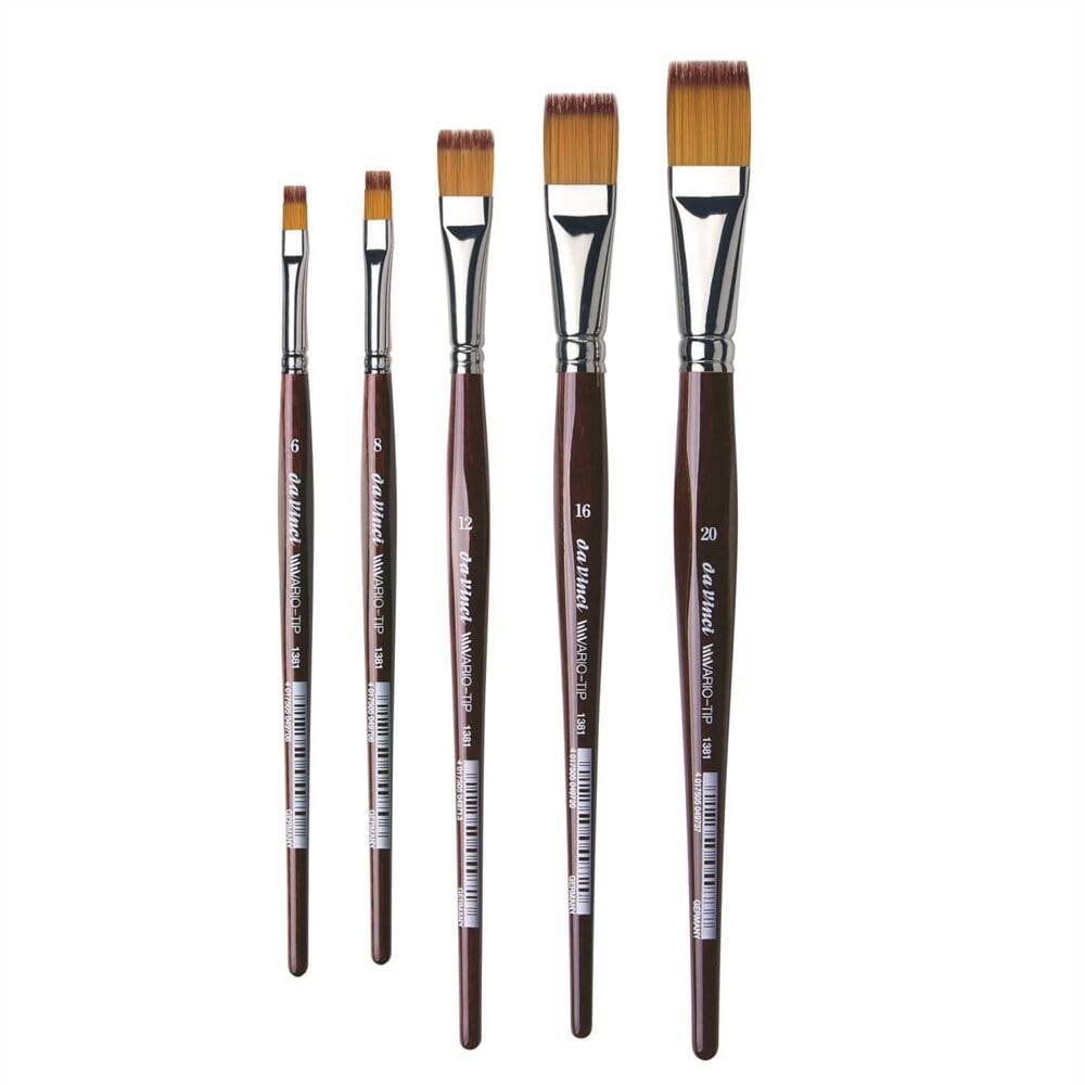 Da Vinci Vario Tip Sentetik Düz Uçlu Sulu Boya Ve Hobi Craft Fırçası Seri 1381 No:16