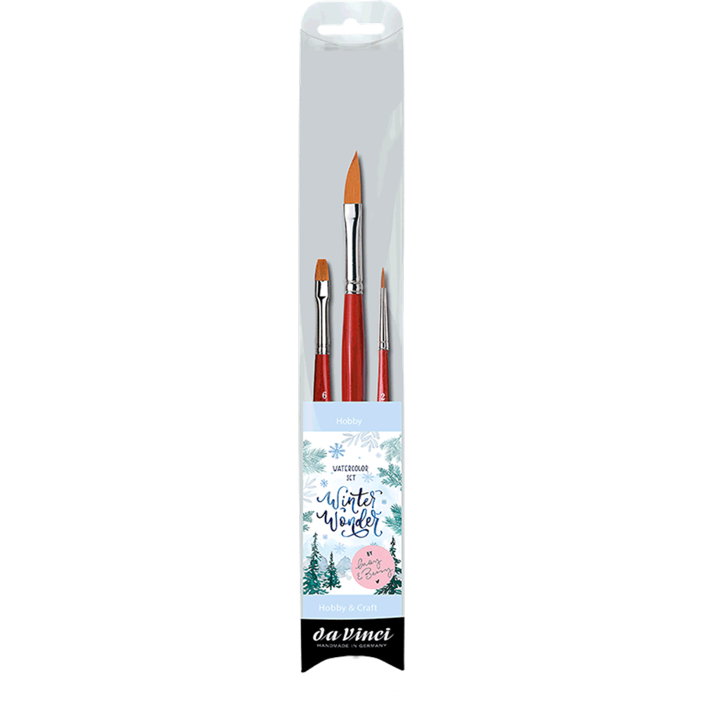 Da Vinci Winter Wonder Synthetic Fibre Watercolour Brush Set 5401