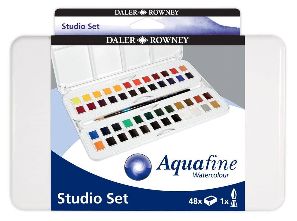 Daler Rowney AquaFine Suluboya Seyahat Seti 48li