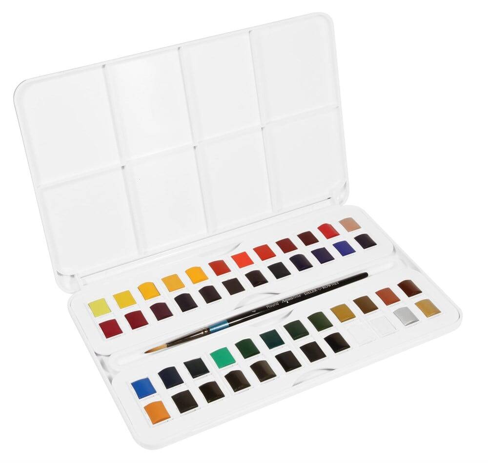 Daler Rowney AquaFine Suluboya Seyahat Seti 48li