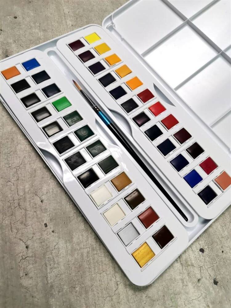 Daler Rowney AquaFine Suluboya Seyahat Seti 48li