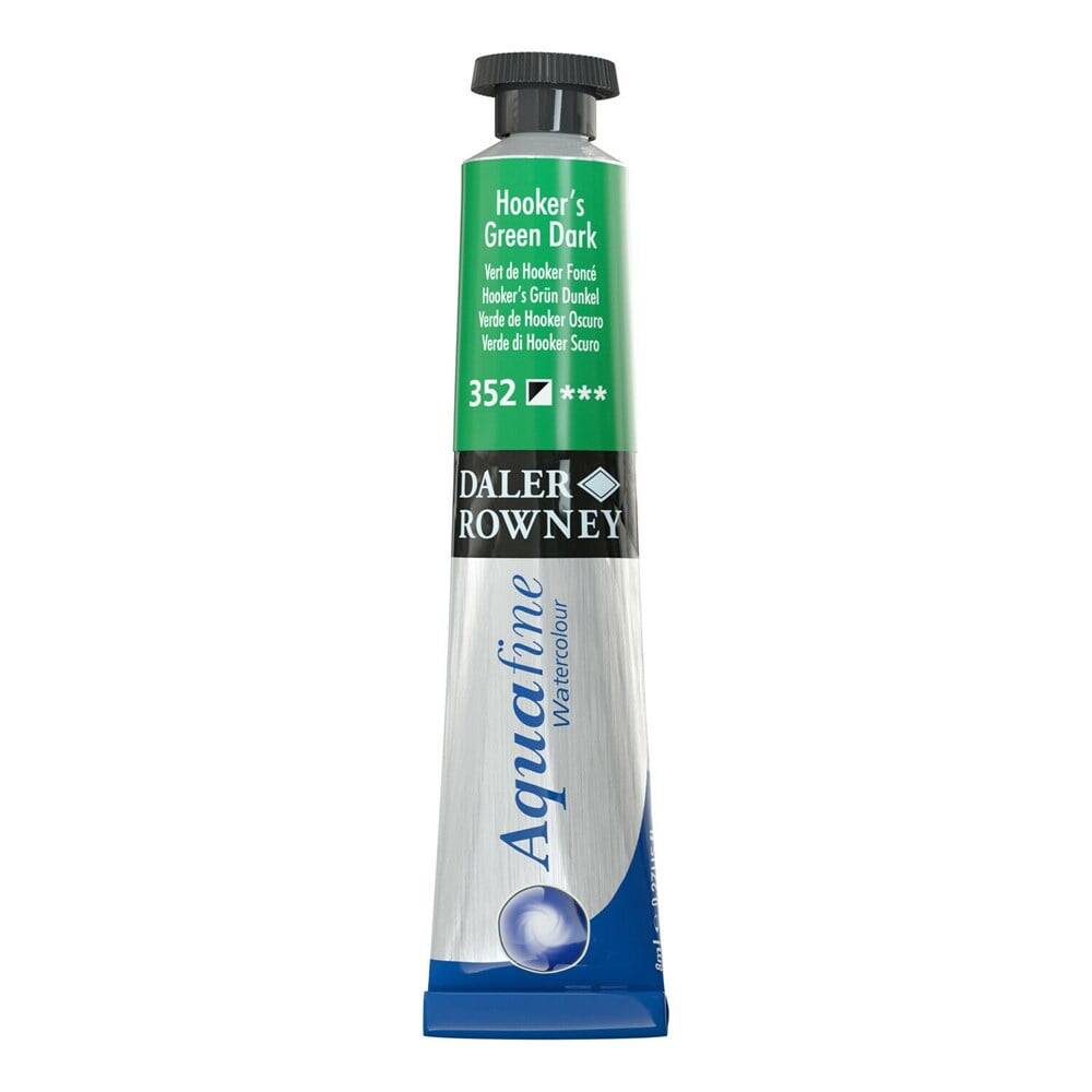 Daler Rowney Aquafine Watercolour 8ml Tube 352 Hookers Green Dark
