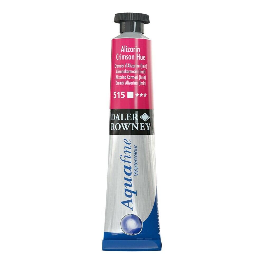 Daler Rowney Aquafine Watercolour 8ml Tube 515 Alizarin Crimson Hue