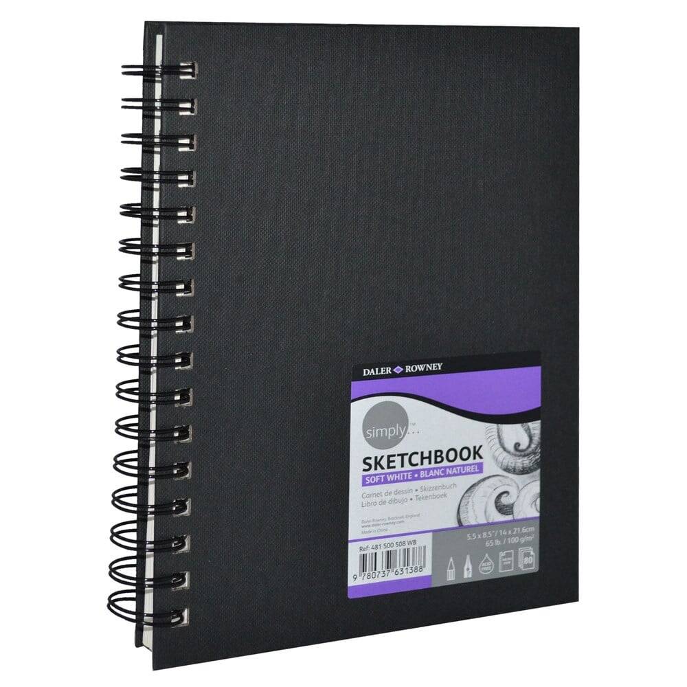 Daler Rowney Sert Kapak Simply Sketch Eskiz Defteri 14*21.6Cm - 100Gr 80 Yaprak