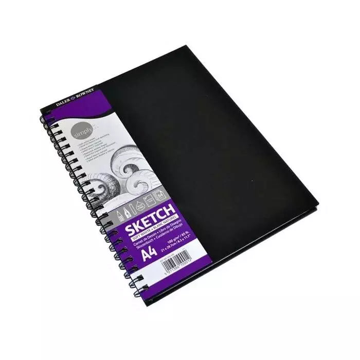 Daler Rowney Sert Kapak Simply Sketch Eskiz Defteri 21,6*28cm - 100gr 80 Yaprak