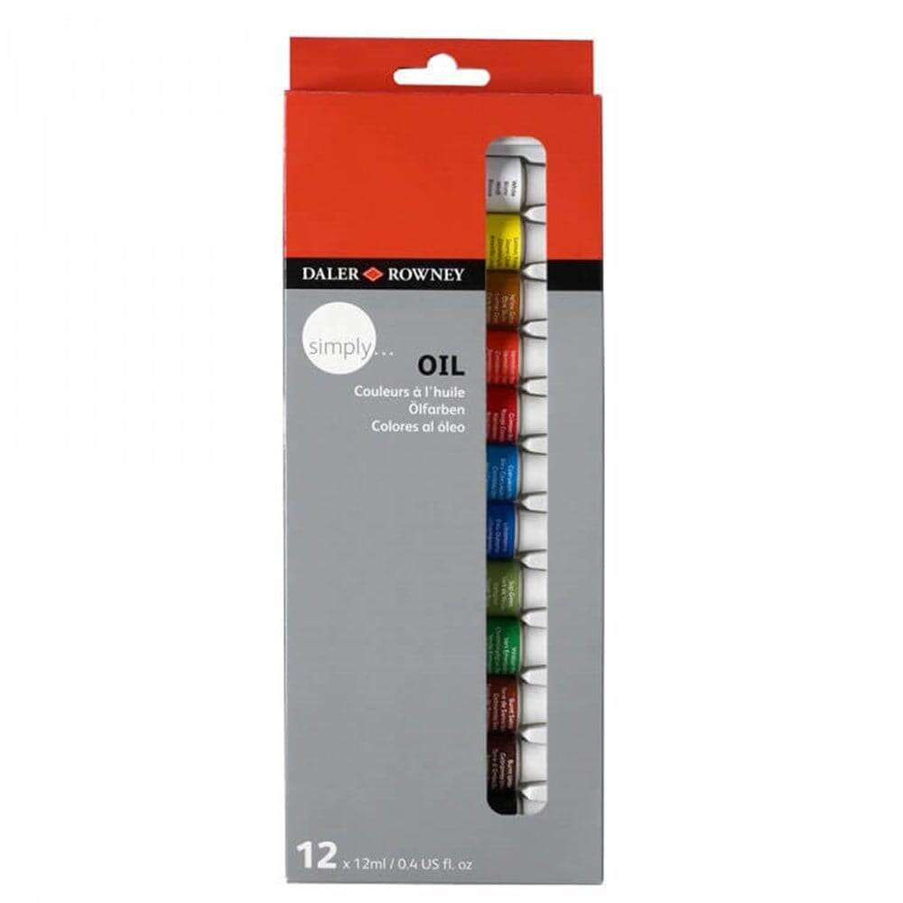 Daler-Rowney Simply Oil Yağlı Boya Seti 12 Renk x 12 ml.