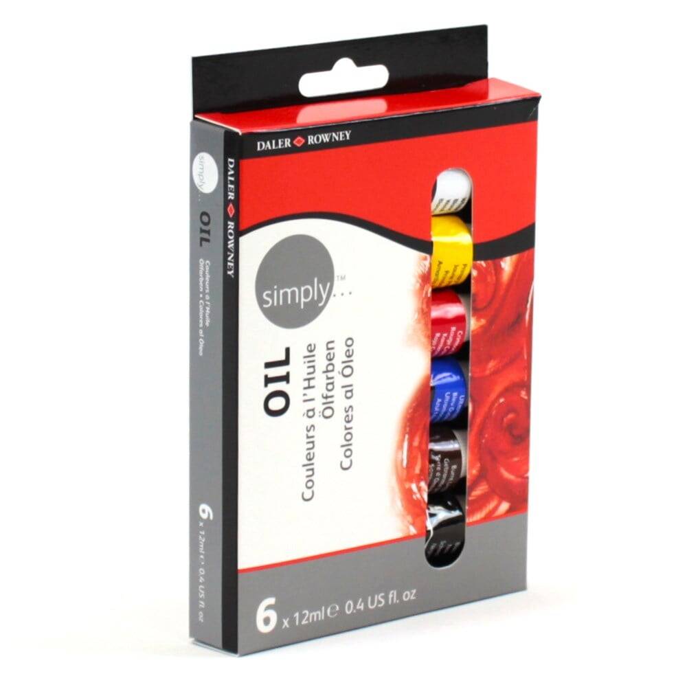 Daler-Rowney Simply Oil Yağlı Boya Seti 6 Renk x 12 ml.