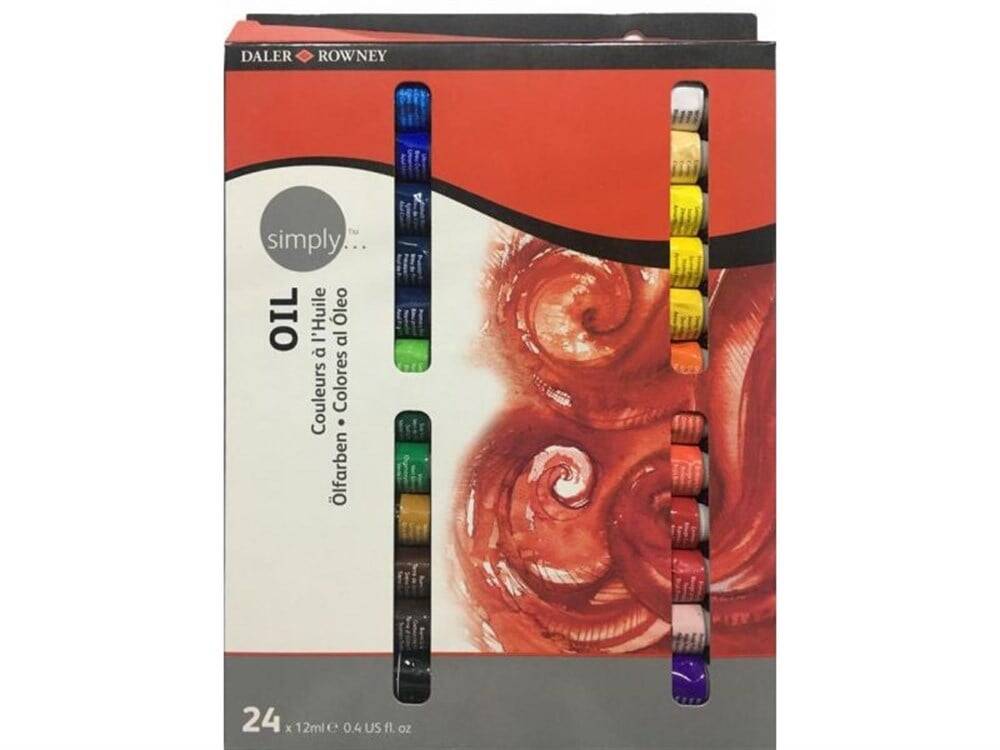 Daler Rowney Simply Yağlı Boya Seti 24 Renk x 12 ml