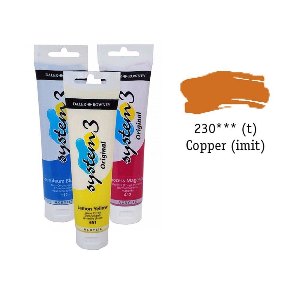 Daler Rowney System 3 Original Akrilik Boya 150 ml Copper Imit
