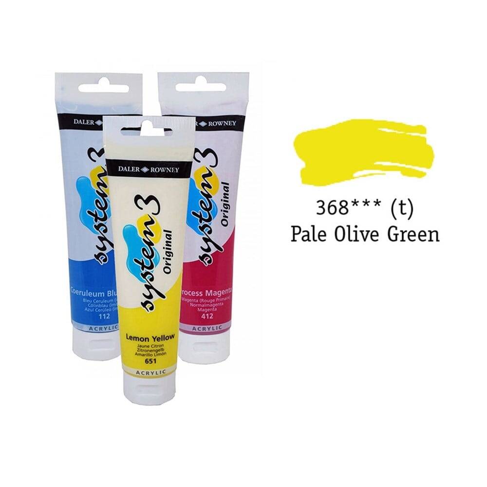 Daler Rowney System 3 Original Akrilik Boya 150 ml Pale Olive Green