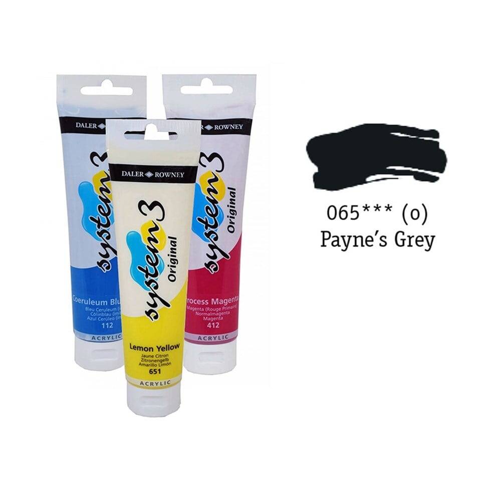 Daler Rowney System 3 Original Akrilik Boya 150 ml Paynes Grey