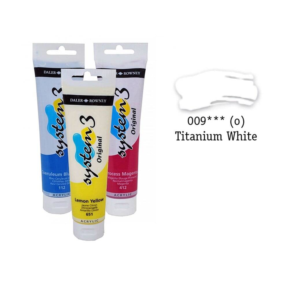 Daler Rowney System 3 Original Akrilik Boya 150 ml Titanium White