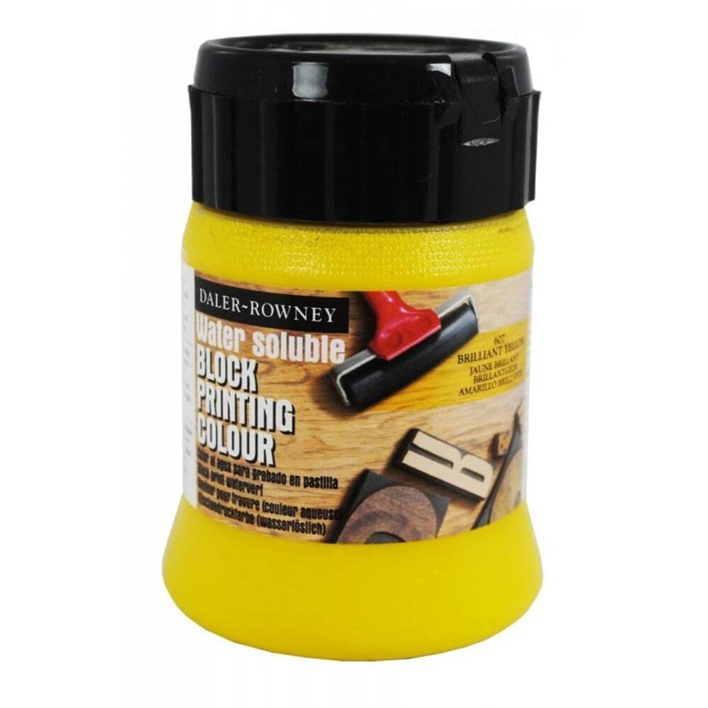 Daler Rowney Water Soluble Block Printing Colour Brillant Yellow 250 ml
