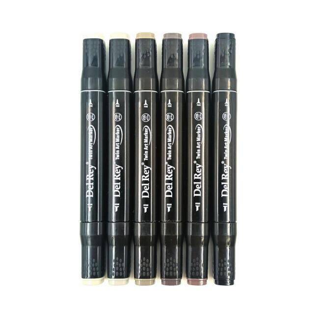 Del Rey Twin Marker Ahşap Renkleri 6'lı Set