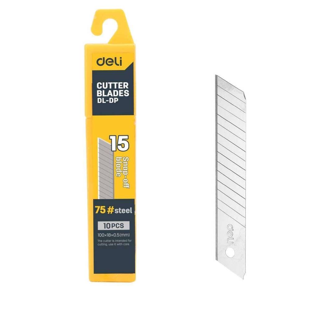Deli Geniş Maket Bıçağı Yedeği 18 mm 10lu DL-DP