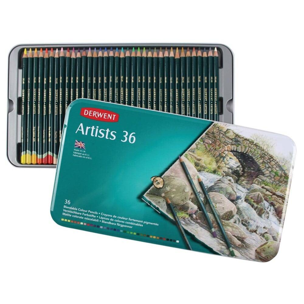 Derwent Artists Colour Pencils Artist Kuru Boya Kalemi 36lı Teneke Kutu