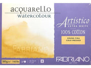 Fabriano Artistico Suluboya Defteri Extra White Grana Fina C.Pressed 300gr, 18x26 cm 20 Sayfa