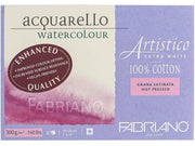 Fabriano Artistico Suluboya Defteri Extra White Grana Satinata H.Pressed 300gr, 18x26 cm 20 Sayfa