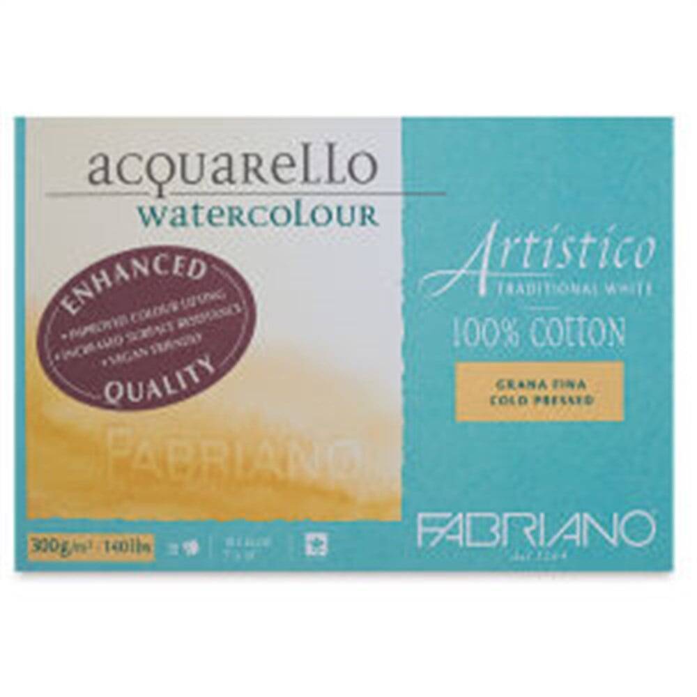 Fabriano Artistico Suluboya Defteri Traditional White Grana Fina C.Pressed 300gr, 18x26 cm 20 Sayfa