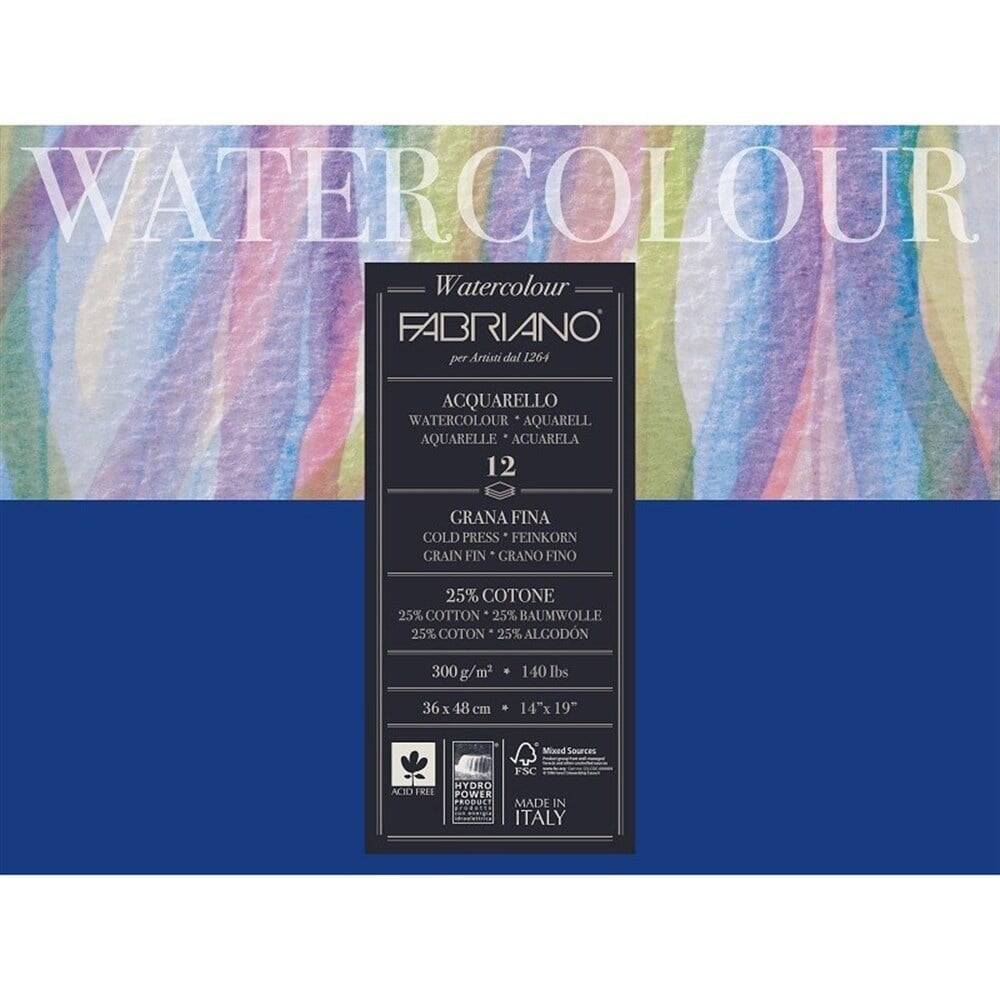 Fabriano Watercolour Cold Press 36X48cm 300g 12s