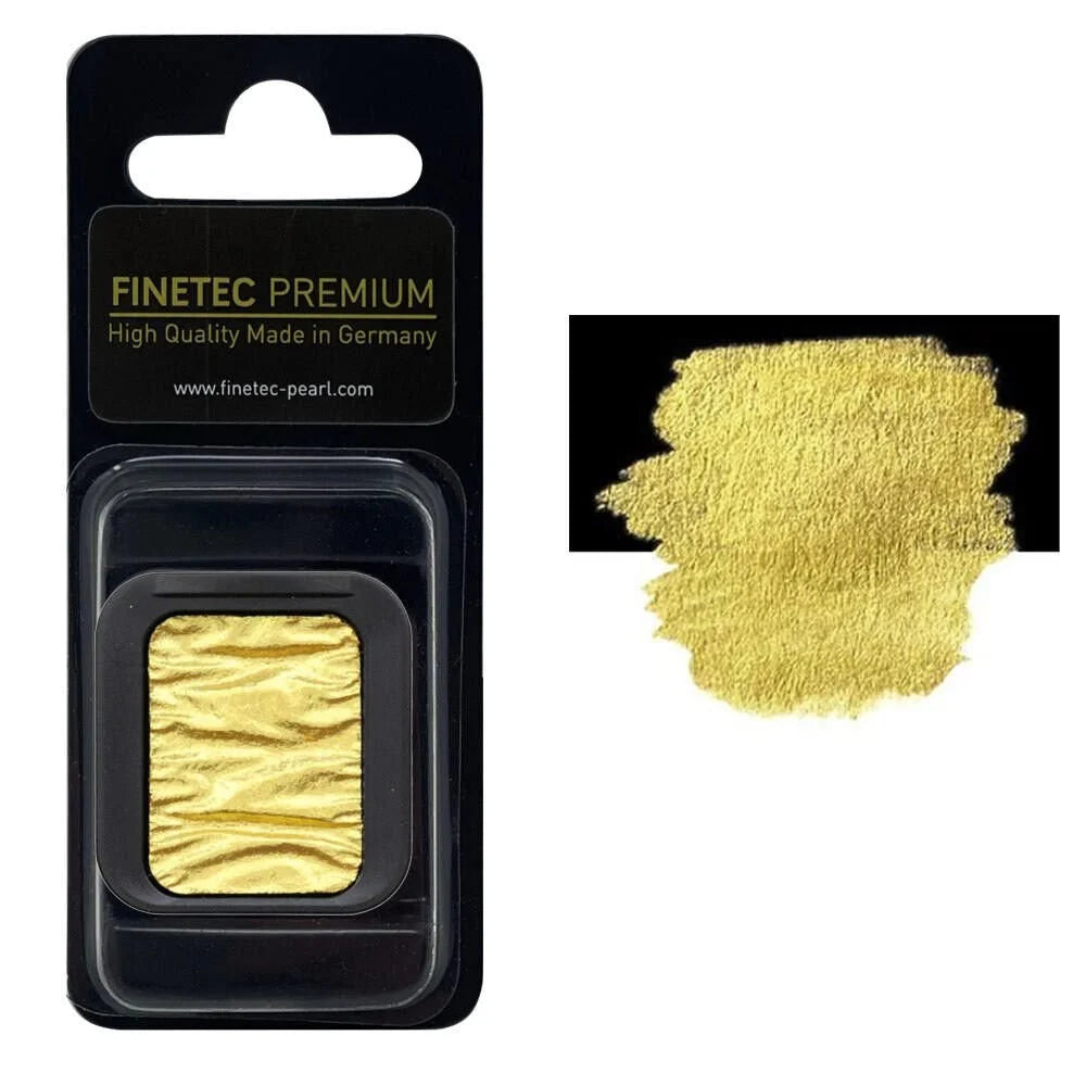 Finetec Premium Yaldız Sulu Boya Tekli Beach Gold 7207