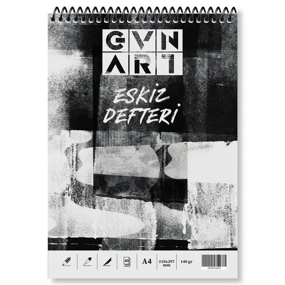 Güven Art Üstten Spiralli Ivory Eskiz Defteri 140gr A4 40 yp