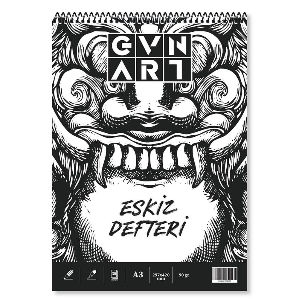 Güven Art Üstten Spiralli Ivory Eskiz Defteri 90gr A3 30 yp