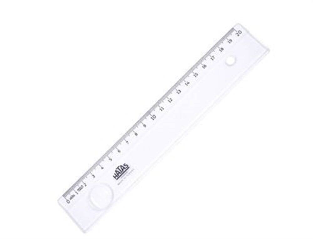 Hatas Cetvel Plastik Mercekli 20 cm 00151