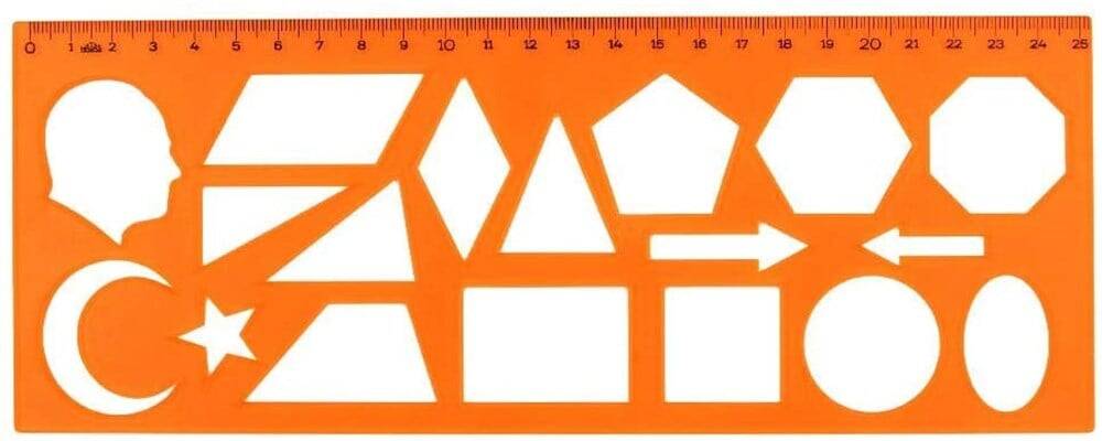HATAS ŞABLON GEOMETRİK ŞEKİLLER 25 CM