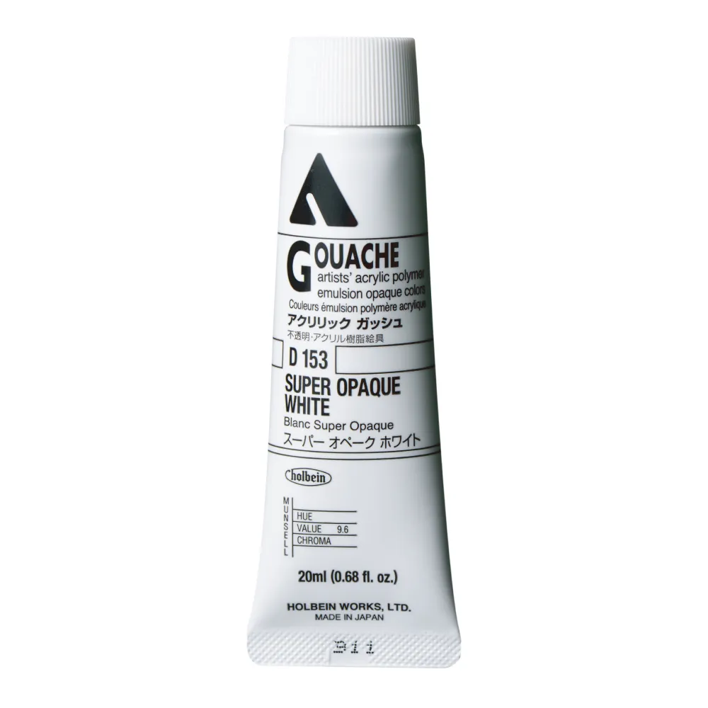 Holbein Akrilik Guaj Boya 20 ml D153 Super Opaque White