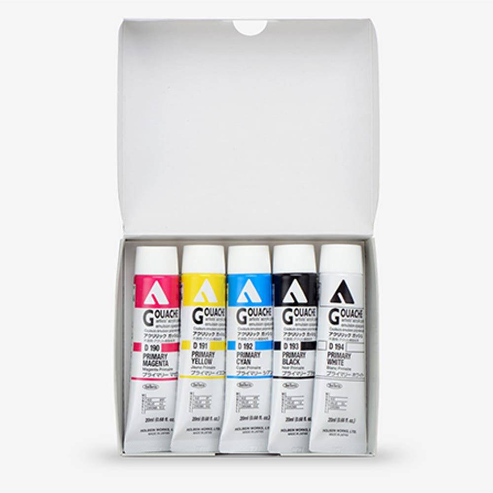 Holbein Akrilik Guaj Boya Seti 20 ml x 5 Ana Renk