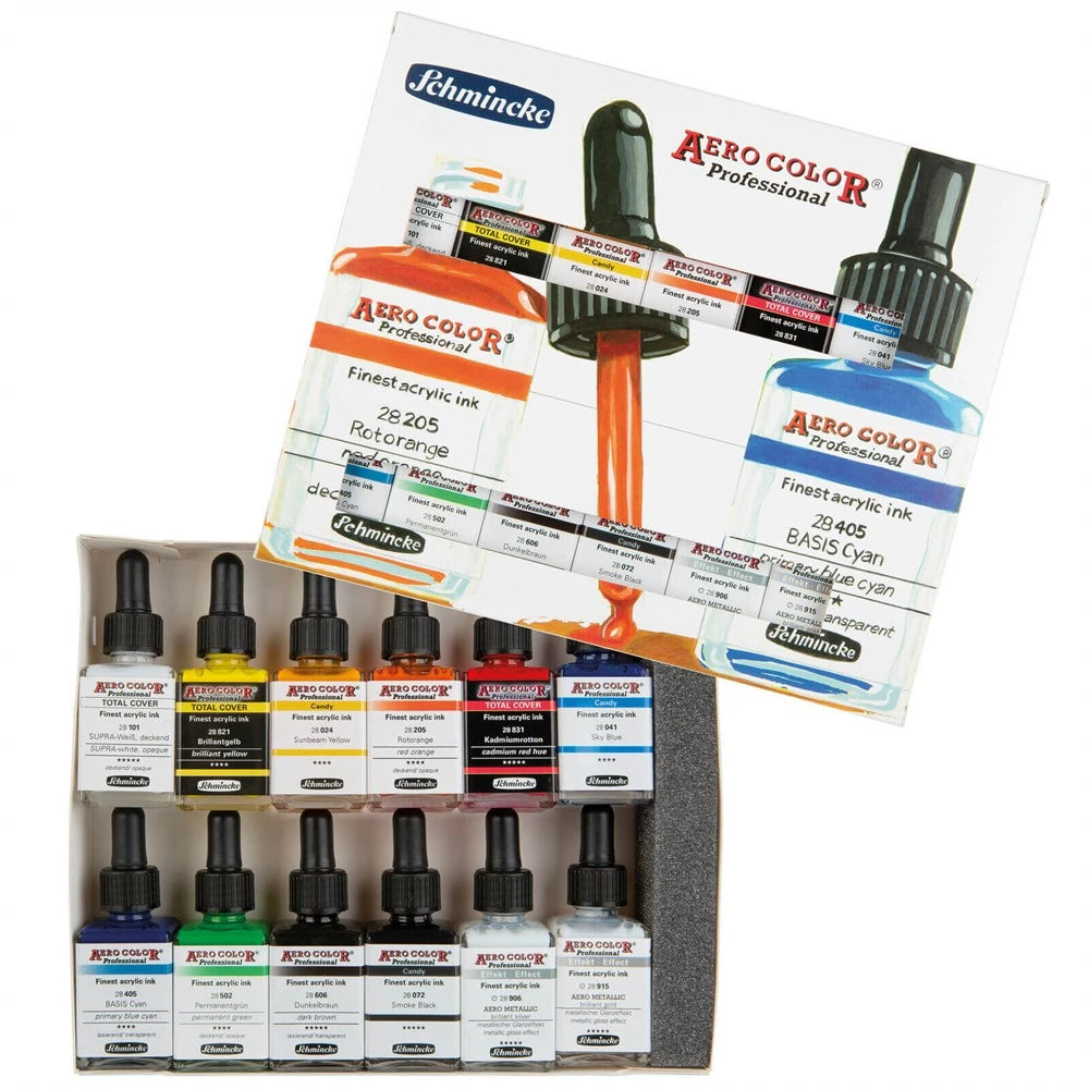 Schmincke Aerocolor Sıvı Akrilik Set 12x28 ml