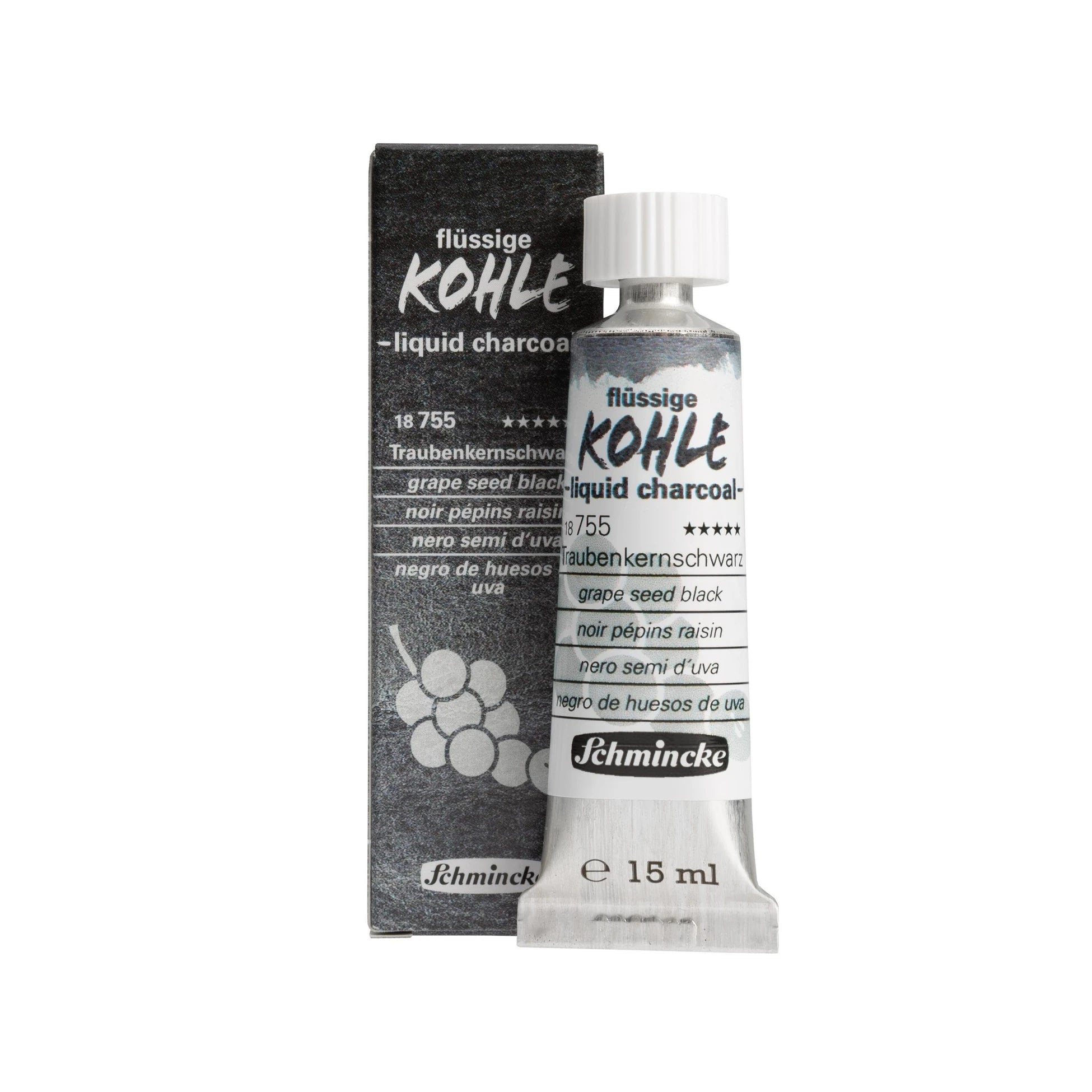 Schmincke Liquid Charcoal Grape Seed Black 15 ml