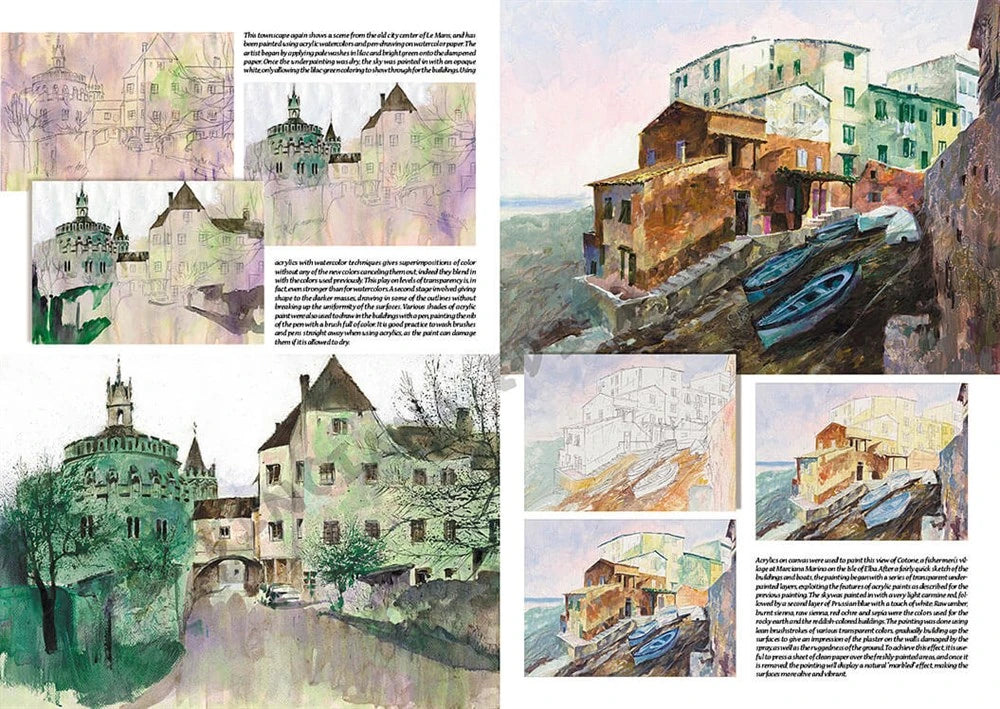 Leonardo Collection Desen Kitabı Architectural Scenes N: 43 Mimari Sahneler N: 43