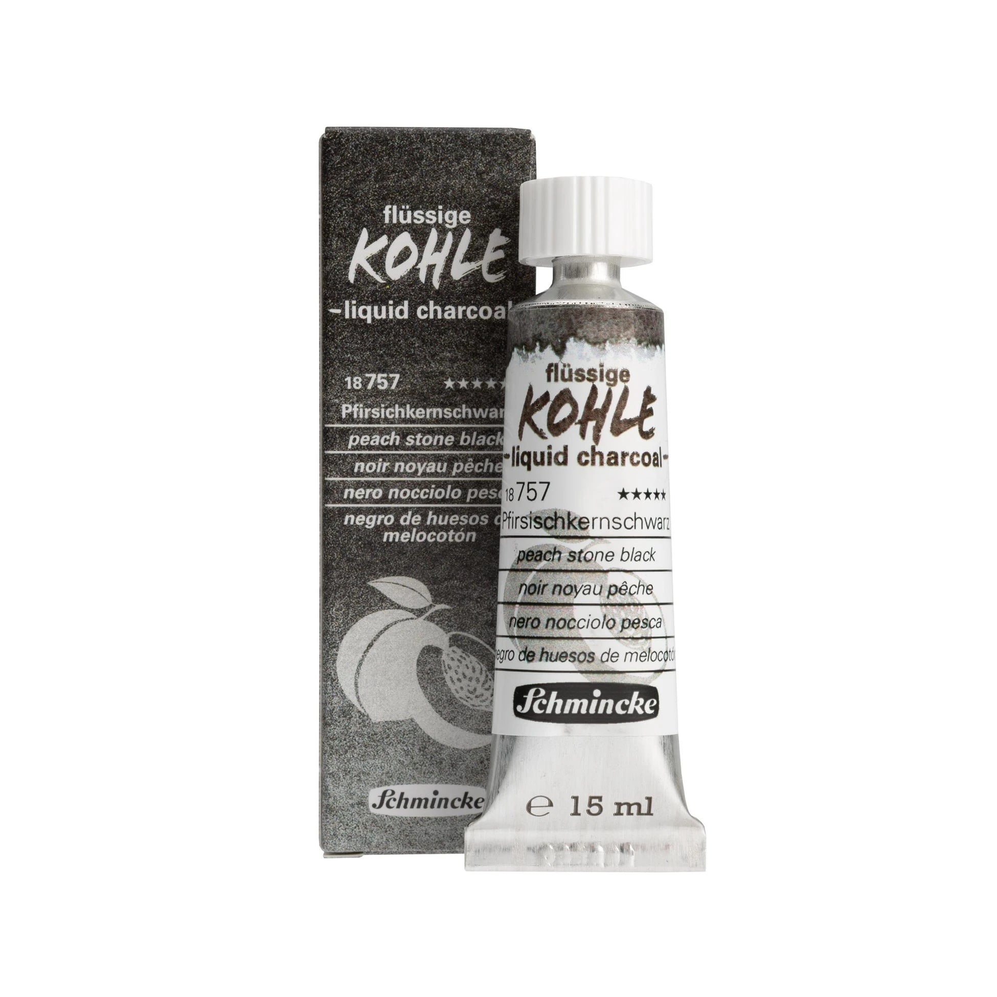 Schmincke Liquid Charcoal Peach Stone Black 15 ml
