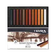 Lyra Polycrayons Soft - Toz Pastel 12 Renk Kahve Tonları