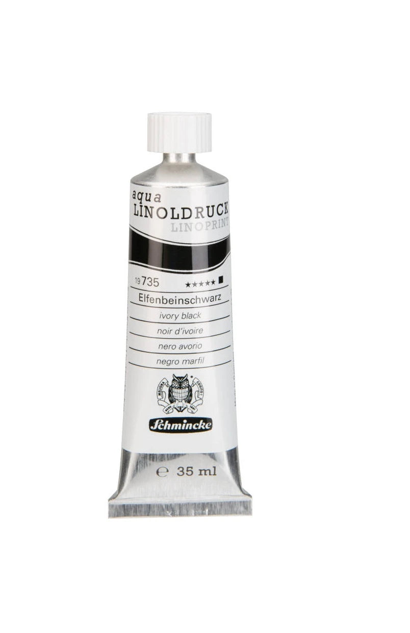 Schmincke Artist Aqua Linol Paint Ivory Black 35 ml